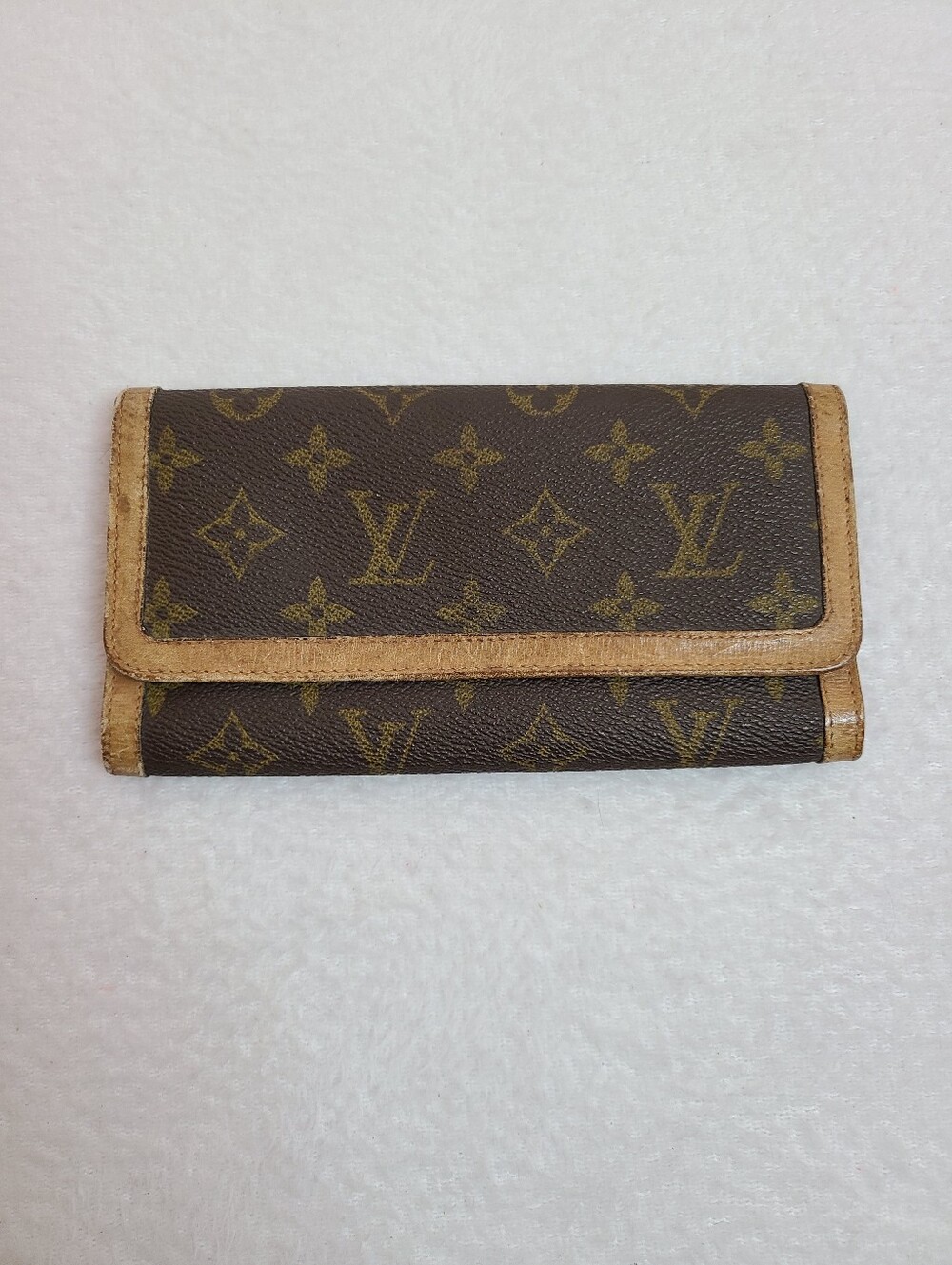 Louis Vuitton Monogram Skinny Trifold Wallet in Brown and Tan
